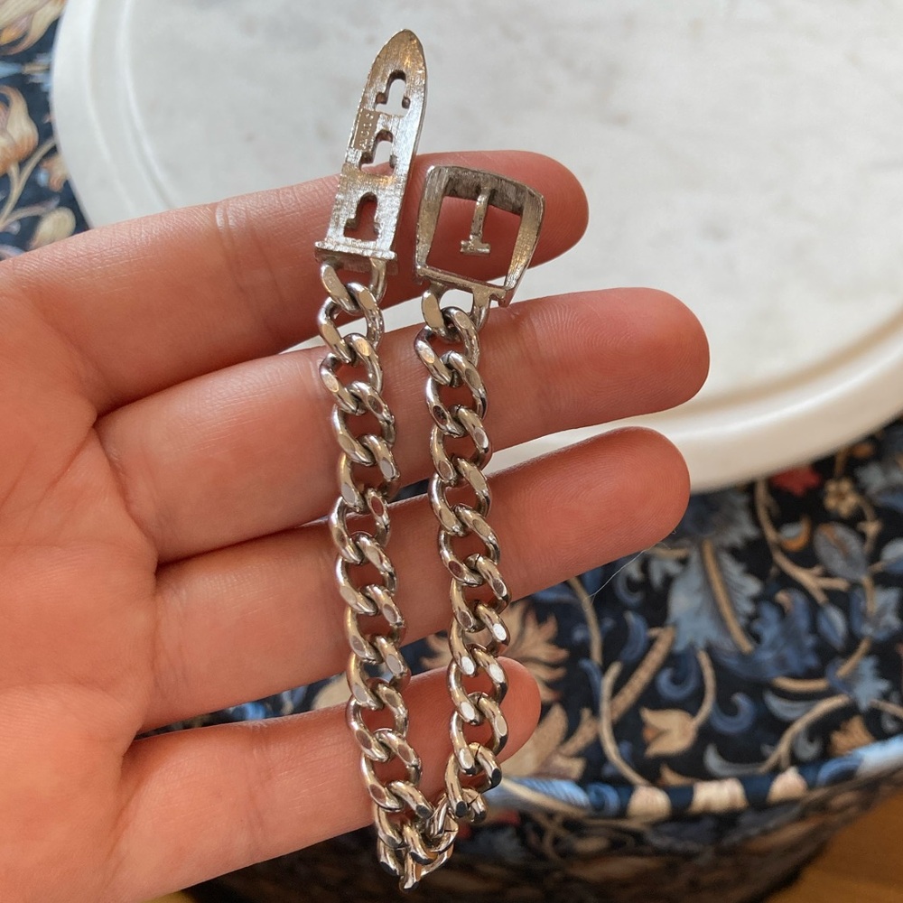 Vintage Avon Belt Buckle Curb Link Bracelet - Picture 8 of 9